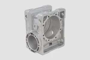 Carter in acciaio inox microfuso con sedi circolari e nervature