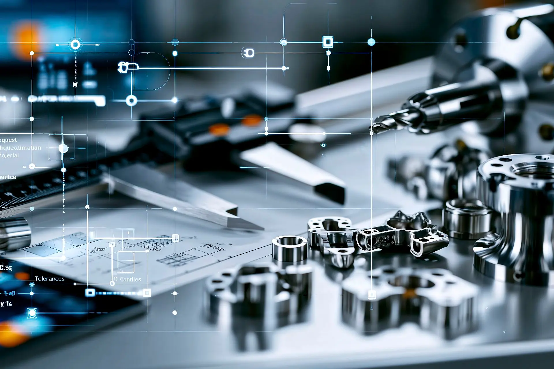 Disegni tecnici e componenti meccanici per richiesta preventivo CSP Tech Solution