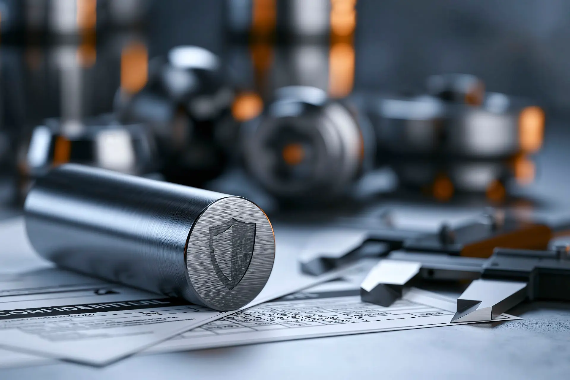 Documenti tecnici riservati e componenti meccanici per privacy policy CSP Tech