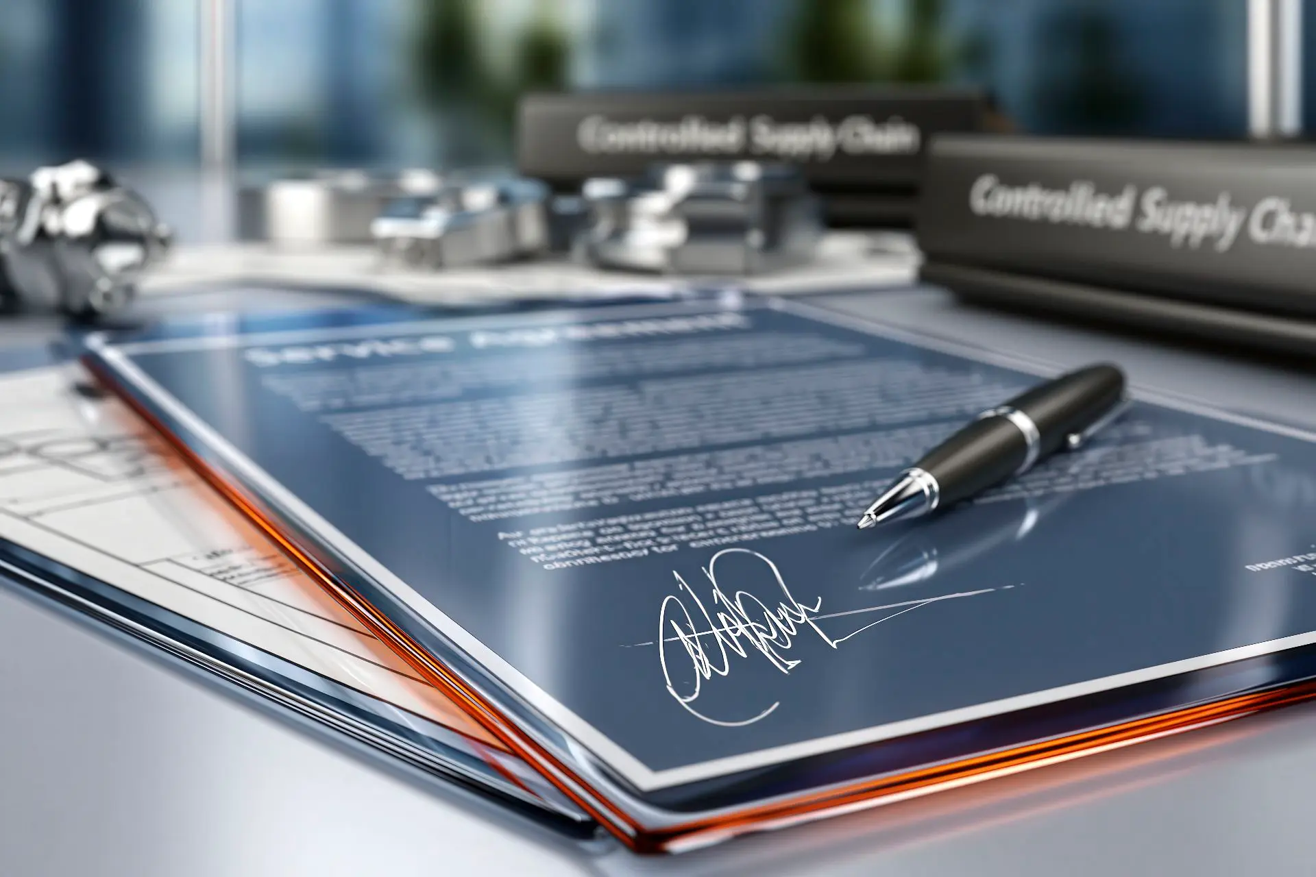 Contratto di servizio, disegni tecnici e componenti meccanici per CSP Tech