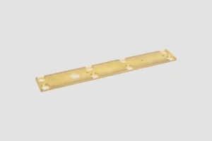 Piastra Lineare Ottone Fuso Fori Fissaggio